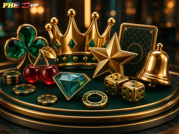 PH8 homepage slider showing featured slots and games